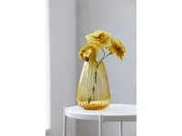 Bitz Vase Kusintha 22 cm, Amber - Assortiert: Nein - Höhe: 22 cm - Detailfarbe: Bernstein - Detailmaterial: Glas - Grundmaterial: Glas