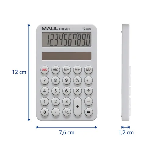 MAUL ECO MD 1 calculatrice Poche Calculatrice à écran Blanc