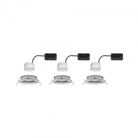 Paulmann Einbauspot Nova Coin Set, 3 x 6 W, 2700 K, Eisen - Leuchten Kategorie: Spot - Betriebsart: Netzbetrieb - Lampensockel: LED fest verbaut - Farbtemperatur Kelvin: 2700 K - Gesamtleistung: 18 W - Farbwiedergabeindex CRI: 80