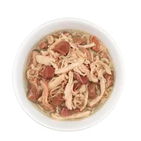Schesir Nassfutter after Dark Complete Brühe Huhn mit Ente, 80 g - Tierbedürfnis: Kein besonderes Bedürfnis - Geschmacksrichtung: Geflügel - Zertifikate: Keine Zertifizierung - Fleischsorte: Ente - Huhn - Packungsgrösse: 80 g - Futtereigenschaft: Getreide