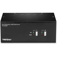 TRENDnet KVM Switch 2-Port Displayport mit Audio USB 2.0 Hub