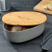 Kela 12060 bread box Oval White Plastic