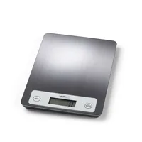 Zyliss Küchenwaage Slimline Elektronisch - Bedienungsart: Elektronisch - Messschritte: 1 g - Tara-Zuwiegefunktion: Ja - Detailfarbe: Grau - Gewicht Max.: 5 kg - Material: Edelstahl