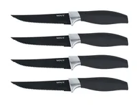 Wenko Steakmesser-Set Otis 4 Stück, Schwarz - Typ: Steakmesser - Klingenmaterial: Edelstahl - Griffmaterial: Kunststoff - Set: Ja - Verpackungseinheit: 4 Stück - Detailfarbe: Schwarz
