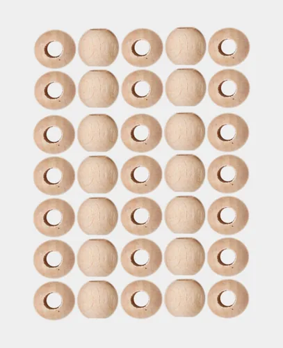 lalana 6006.25 Round bead Wood Brown 35 pc(s)