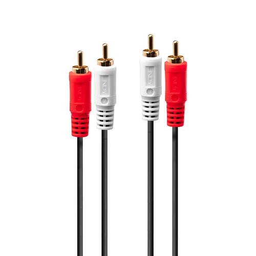 LINDY Audiokabel Stereo 2xRCA2xRCA MM 3m
