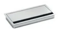 Bachmann Kabeldurchführung LOOP SQUARE 120 x 240 mm - Typ: Kabelhalter - Detailfarbe: Silber