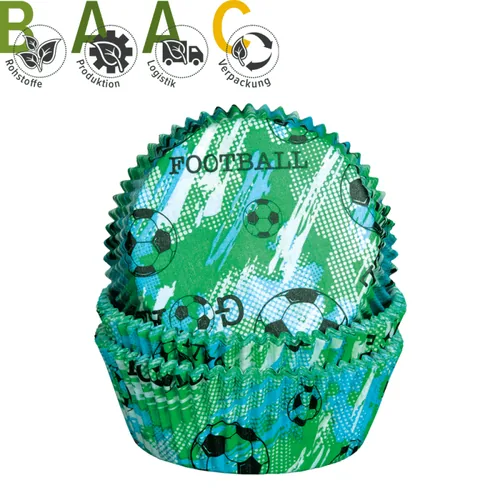 Demmler Muffin Backform Fussball 60 Stück - Materialtyp: Papier - Material: Papier - Zertifikate: Keine Zertifizierung - Motiv: Fussball - Backform Typ: Muffin-Backform - Eigenschaften: Keine Eigenschaft