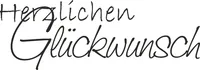HEYDA Stempel Glückwunsch 6.5x2.3cm 211800305 Holz matt