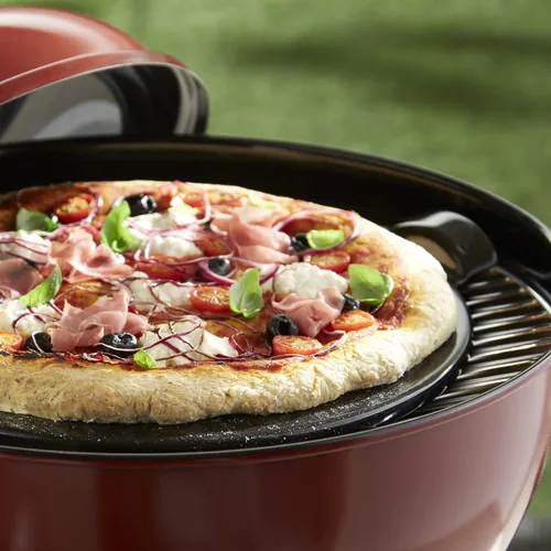 Emile Henry Pizzastein Ø 36.5 cm Rund, Schwarz - Breite: 43.5 cm - Form: Rund - Set: Nein