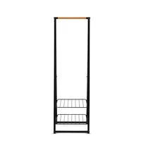 Brabantia Garderobenständer Linn small 60 x 57 x 190 cm - Detailmaterial: Holz - Metall - Grundmaterial: Holz - Metall - Detailfarbe: Schwarz