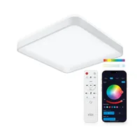 KSiX Stellar Plus Smartled-Deckenleuchte RGBIC + CCT 49 cm Weiss - Produkttyp: Deckenleuchte - Protokoll: Tuya - WLAN - Smart Home: Kompatibel - Dimmbar: dimmbar - Anwendungsbereich: Indoor - Betriebsart: Netzbetrieb