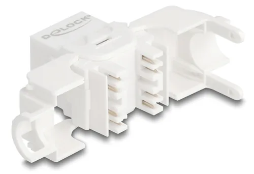 Delock Keystone-Modul RJ45 Buchse zu LSA Cat.6A UTP 180° - Modultyp: Keystone - Anschluss Front: Buchse RJ-45 - Anschluss Rück: LSA - Medientyp: Netzwerk - Schirmung: Nein - Detailfarbe: Weiss