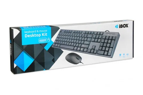 iBox IKMS606 keyboard Mouse included Home USB QWERTY UK English Black