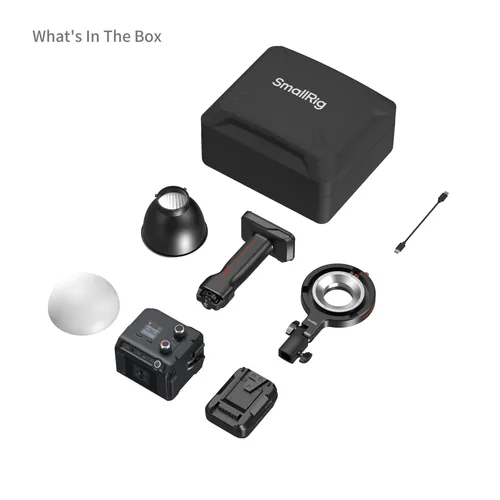 Smallrig Dauerlicht RC 100C COB Kit Mit Batteriegriff - Studioblitzanlagen Umfang: Transporttasche(n) - 1x Dauerlicht