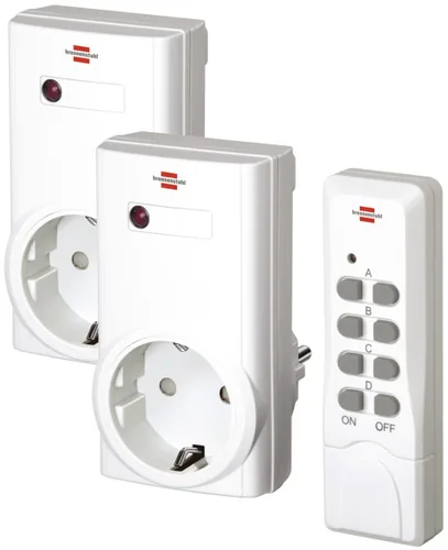 Funkschalt-Set RCS 1000 N Comfort (weiß, zwei Schaltsteckdosen, eine Fernbedienung)