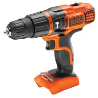 BLACK+DECKER Akku-Schlagbohrschrauber BDCH188N Solo - Produktkategorie: Schlagbohrmaschine - Werkzeugaufnahme: Schnellspannbohrfutter 10 mm - Ausstattung: Ohne Akku & Ladegerät - Set: Nein - Kapazität Wattstunden: 0 Wh - Akkusystem: BLACK+DECKER 18 V POWE