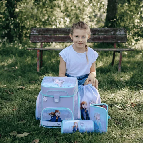 Scooli Schulthek-Set Disney Frozen 5-teilig - Altersempfehlung ab: 6 Jahren - Wasserabweisend: Ja - Detailfarbe: Hellblau - Violett - Gewicht: 1000 g - Volumen: 18 l - Motiv: Frozen