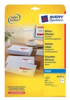 AVERY ZWECKFORM Adressetiketten 99,1x42,3mm J8177-25 InkJet, weiss 300 Stk./25 Bl.