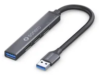 sonero S-UH100-001 interface hub USB 3.2 Gen 1 (3.1 Gen 1) Type-A 5000 Mbit/s Black, Grey