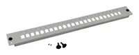 helos LWL 19 Breakoutbox Frontplatte 24-fach Blende unbestückt, grau