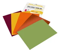 Poli-Tape Aufbügelfolie Herbst A4, mehrfarbig, 5 Stück - Geeignet für Drucker: Nein - Detailfarbe: Bordeaux - Bronze - Gelb - Olivgrün - Orange - Aussenanwendung: Nein - Selbstklebend: Nein - Aufbügelbar: Ja - Folientyp: Aufbügelfolie Effekt