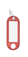 WEDO Schlüsselanhänger 18 mm mit Ring, Rot, 100 Stück - Motiv: Ohne Motiv - Detailfarbe: Rot