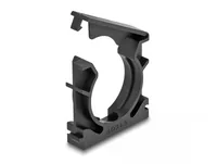 Delock Kabelschlauchhalter mit Verschlussclip 34,5 mm 4 Stück schwarz