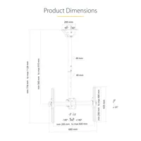 CEILING TV MOUNT - STEEL .