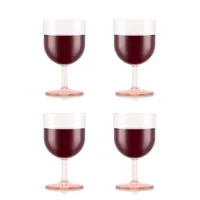 Bodum Outdoor-Weinglas Oktett 250 ml, Rosa, 4 Stück - Produkttyp: Weinglas - Material: Kunststoff - Biologisch abbaubar: Nein - Nachhaltigkeit: Nicht angegeben - Set: Ja - Zusammenklappbar: Nein