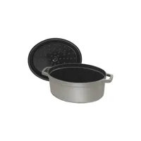 Staub 40509-320-0 Gusseisen Bräter/Cocotte Oval 31 cm 5,5 L Graphitgrau