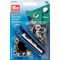 Prym Druckknöpfe Sport Mini Silber, 13 mm, 10 Stück - Detailfarbe: Silber
