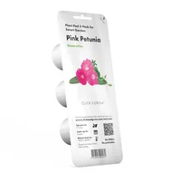 Click and Grow Saatgut Pinke Petunie 3er-Pack - Bio: Nein - Blütezeit: Ganzjährig - Blütenfarbe: Pink - Aussaatzeit: Ganzjährig - Sonneneinstrahlung: Hell und warm - Saattyp: Saatgut
