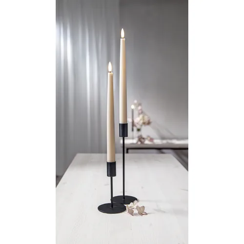 Star Trading LED-Stabkerzen Set Flamme Slim, 2 Stück, Beige - Betriebsart: Batteriebetrieb - Fernbedienung: Ja - Aussenanwendung: Nein - Höhe: 28.5 cm - Timerfunktion: Ja - Set: Ja
