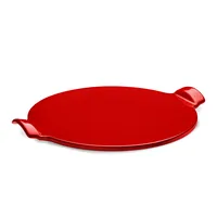 Emile Henry Pizzastein Ø 36.5 cm Rund, Rot - Breite: 43.5 cm - Form: Rund - Set: Nein