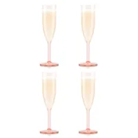 Bodum Outdoor-Champagnerglas Oktett 120 ml, Rosa, 4 Stück - Produkttyp: Champagnerglas - Material: Kunststoff - Biologisch abbaubar: Nein - Nachhaltigkeit: Nicht angegeben - Set: Ja - Zusammenklappbar: Nein