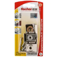 Fischer Spiegelbefestigung  SKL M, 2 Stück - Bohrdurchmesser: 6 mm - Länge: 30 mm - Verpackungseinheit: 2 Stück - Für Material: Beton - Gipsfaserplatten - Vollziegel - Naturstein - Gips - Kalksand - Spanplatten - Gipskarton - Set: Ja