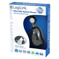 Logilink Maus USB Mini optisch 800dpi m. Kabeleinzug