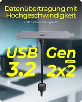 Adapter IcyBox USB 20 Gbits von Type-E Port