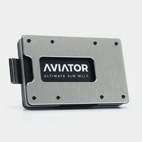 Aviator Wallet Slide Silver Aluminium