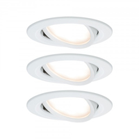 Paulmann Einbauspot Nova Coin 3-Stepdim Set, 3 x 6 W, 2700 K, Weiss - Leuchten Kategorie: Spot - Betriebsart: Netzbetrieb - Lampensockel: LED fest verbaut - Farbtemperatur Kelvin: 2700 K - Gesamtleistung: 18 W - Farbwiedergabeindex CRI: 80