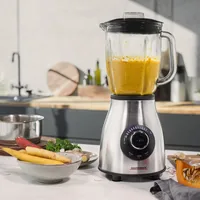 Gastroback Standmixer Vital Mixer Pro Silber - Motorleistung: 1000 W - Funktionen: Impulsfunktion - Pürieren - Ice Crushen - Mixen - Smoothies - Fassungsvermögen Saftbehälter: 1.75 l - Detailfarbe: Silber
