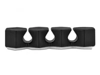 Delock Kabelhalter wabenförmig Set, mit 3 Durchführungen 6 Stück - Produkttyp: Kabel-Clip - Ausstattung Kabelmanagement: Set - Selbstklebend - Verpackungseinheit: 6 Stück - Material: TPR - Detailfarbe: Grau - Schwarz - Weiss