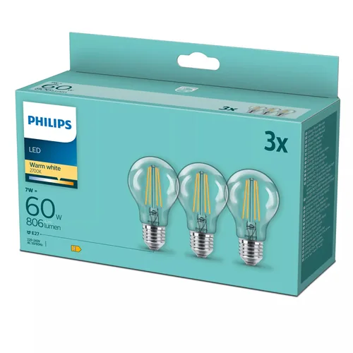 Philips 8718699777777 LED-Lampe Warmweiß 2700 K 7 W E