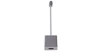 LMP Konverter USB-C - HDMI Silber - Kabeltyp: Konverter - Videoanschluss Seite A: USB Type-C - Videoanschluss Seite B: HDMI