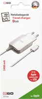 2GO Ladegerät 12W Lightning 1x USB, Kabel 1,4m, weiß