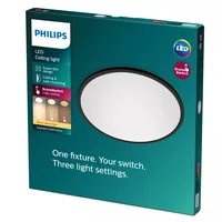 Philips Deckenleuchte LED SceneSwitch CL550 1500 lm 2700K, Schwarz - Leuchten Kategorie: Deckenleuchte - Betriebsart: Netzbetrieb - Lampensockel: LED fest verbaut - Farbtemperatur Kelvin: 2700 K - Dimmbar: nicht dimmbar - Farbwiedergabeindex CRI: 80