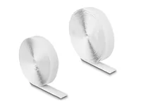 Delock Klettband 5 m x 20 mm mit Haft- und Flauschband, Weiss - Breite: 20 mm - Länge: 5 m - Produkttyp: Klettband - Ausstattung Kabelmanagement: Zuschneidbar - Selbstklebend - Verpackungseinheit: 1 Stück - Material: Kunststoff