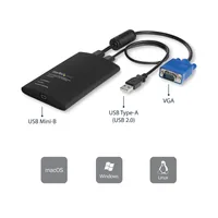StarTech KVM Console to Laptop USB 2.0 Portable Crash Cart Adapter with File Transfer & Video Capture - Portable KVM Console