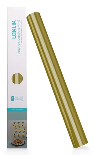LOKLIK Permanent klebendes Vinyl - Geeignet für Drucker: Nein - Detailfarbe: Gold - Aussenanwendung: Ja - Selbstklebend: Ja - Folien Effekt: Glänzend - Folientyp: Vinylfolie